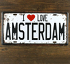 I LOVE AMSTERDAM Plate Metal Craft