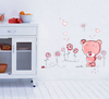 Cute Lovely Pink Bear Wall Sticker