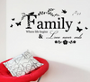 Family Love Never Ends Quote Wall Sticker