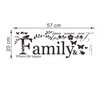 Family Love Never Ends Quote Wall Sticker