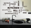 Knife Fork Spoon Creative Kitchen Wall Sticker