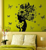 Butterfly Flower Fairy Girl Wall Sticker