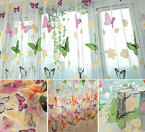 Butterfly Printed Curtain